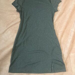 Gray Short Sleeve Dress
